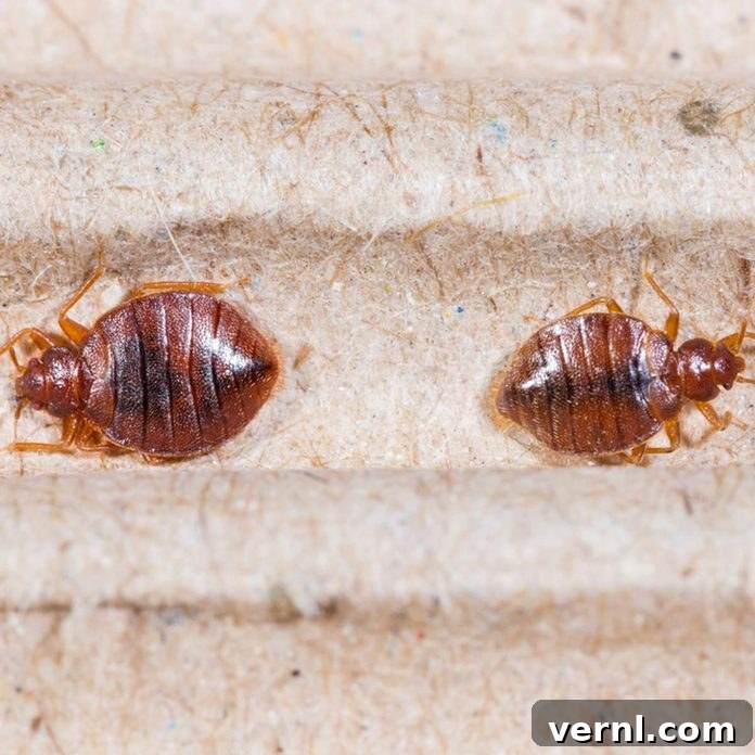 Bed bugs on a mattress