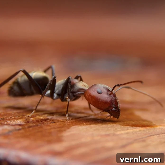 Ants marching in a line