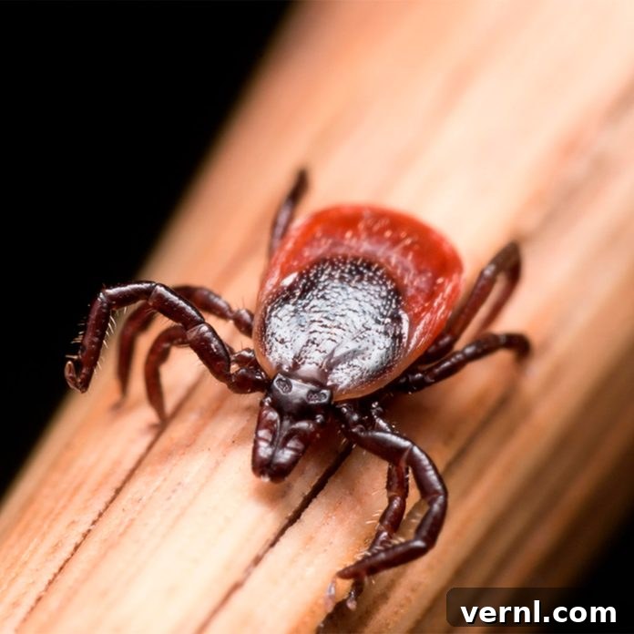 Tick on a leaf