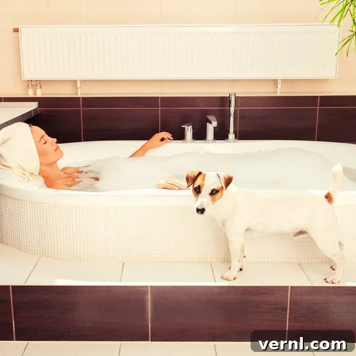Loyal to the Loo Why Your Dog is Your Bathroom Buddy 2 dog in bathroom