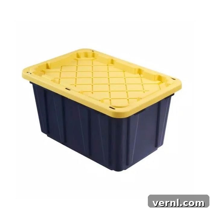 Declutter Once Enjoy Forever 6 Black Yellow Hdx Storage Bins