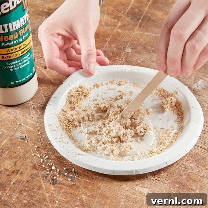 DIY Wood Filler: Your Workshop Has the Ingredients 3 HH DIY wood filler sawdust