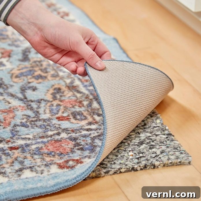 Make Your Rug Super Comfy for Standing with This Genius Hack 2 HH carpet padding to make plush rug