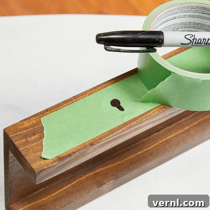 One Shot Perfect Hanging 2 HH tape template hang shelves