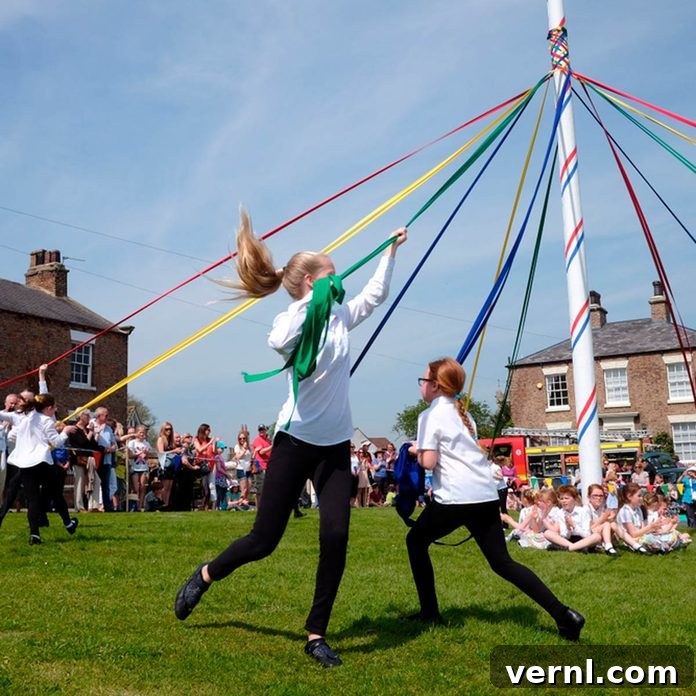 Maypole Magic: Unveiling the Ancient Spring Ritual 2 children