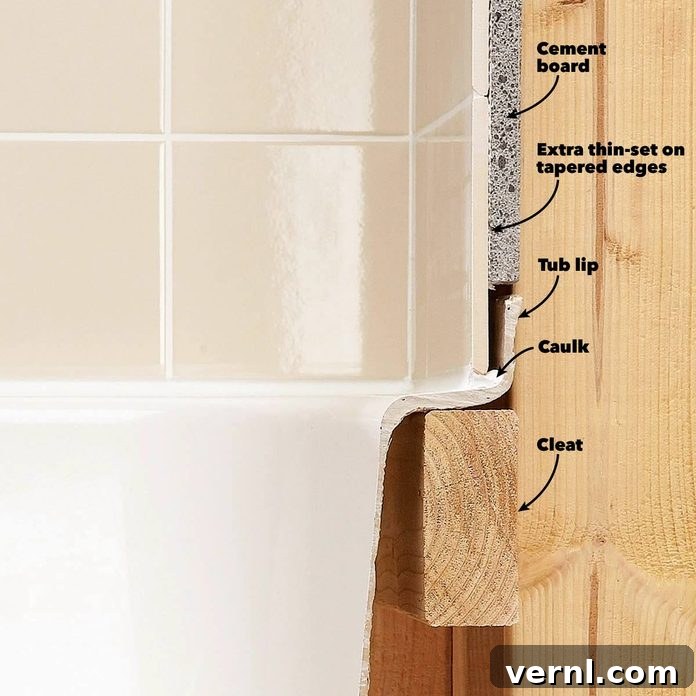 Installing Backer Board for a Bathtub 2 Cement Board Installation - Tiled Bathroom