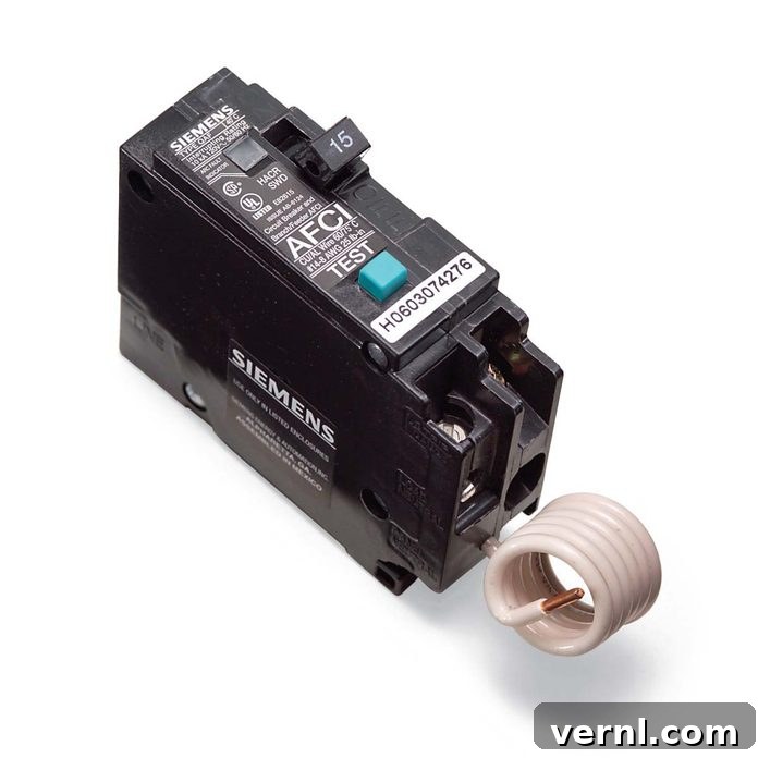 Fix sensitive arc fault circuit breaker AFCI in electrical panel