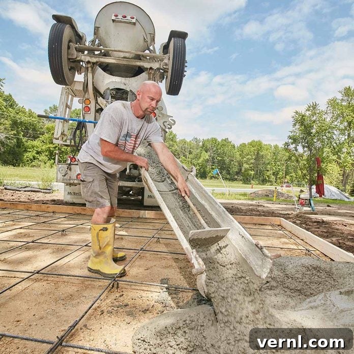 Your Essential Guide to Concrete Estimation 2 estimate concrete order - pouring concrete slab