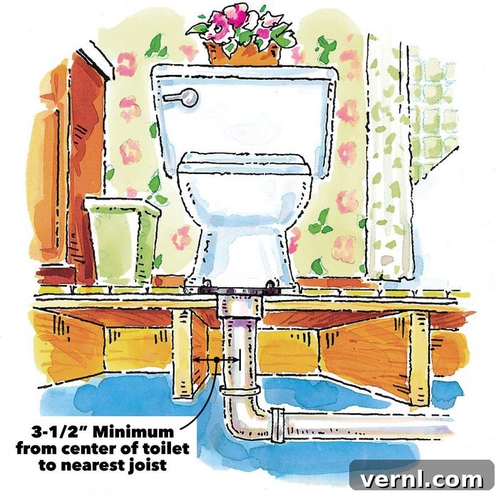 Joists Explained: How They Hold Up Your Home 5 how joists work center of toilet