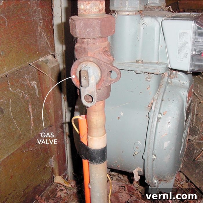 How To Locate Your Gas Shutoff Valve And Water Shutoff Valve Callouts 6