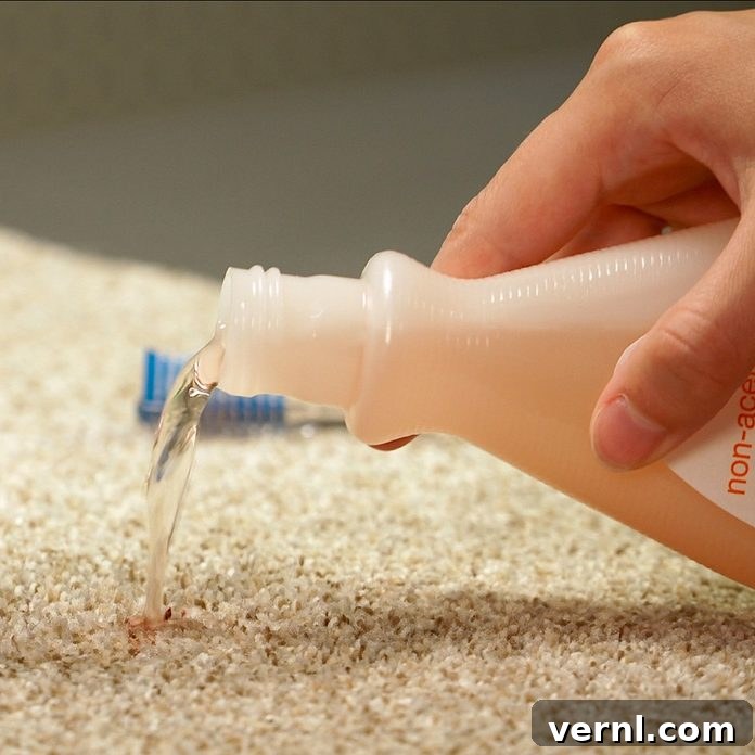 Carpet Crisis Averted: Removing Nail Polish Stains 4 The process of cleaning a nail polish stain on carpet requires patience and proper technique