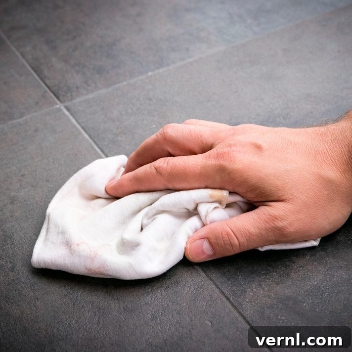 Cleaning Vinyl Floors 2 Cleaning vinyl floors with a mop