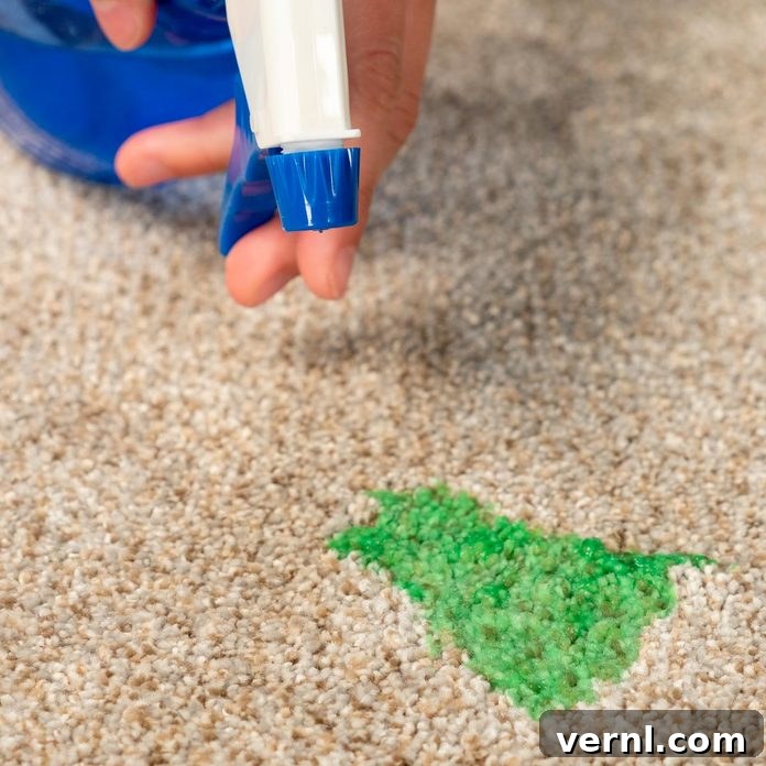 Cleaning slime in carpet
