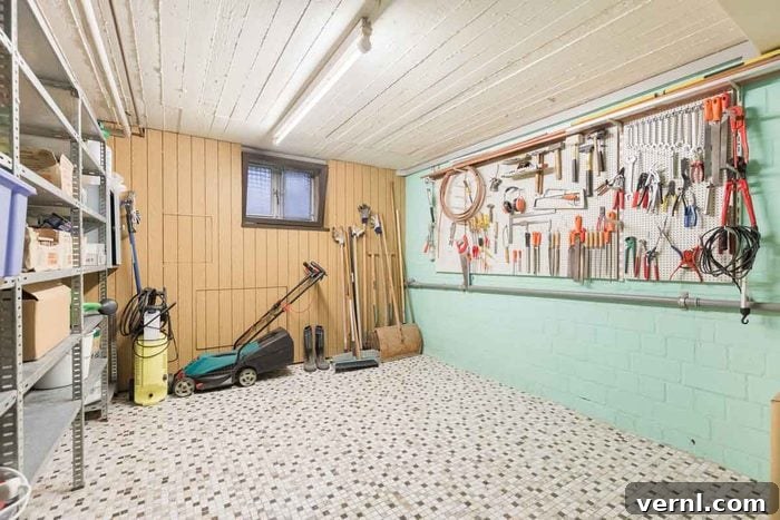 A dimly lit basement with concrete walls and some stored items, highlighting a classic pest habitat.