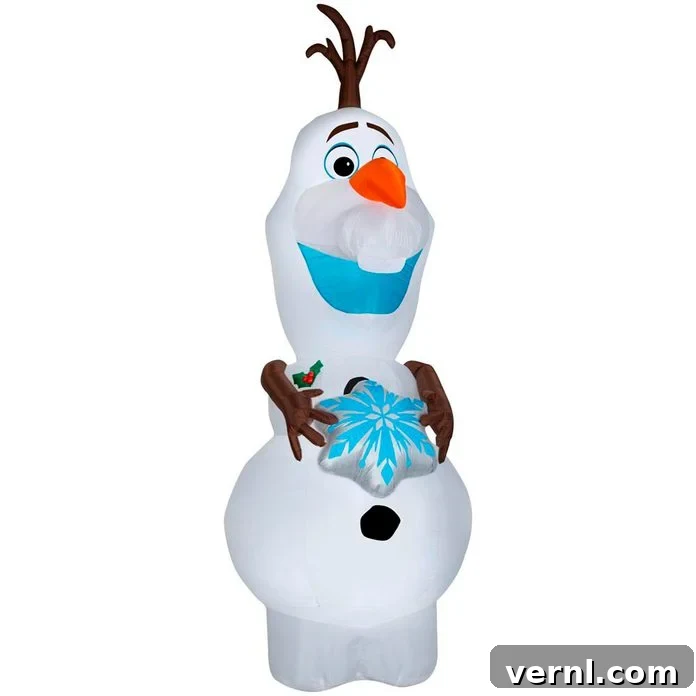 Home Depot Unleashes The Giant Cow For Your Lawn 4 Olaf from Frozen inflatable Christmas decoration
