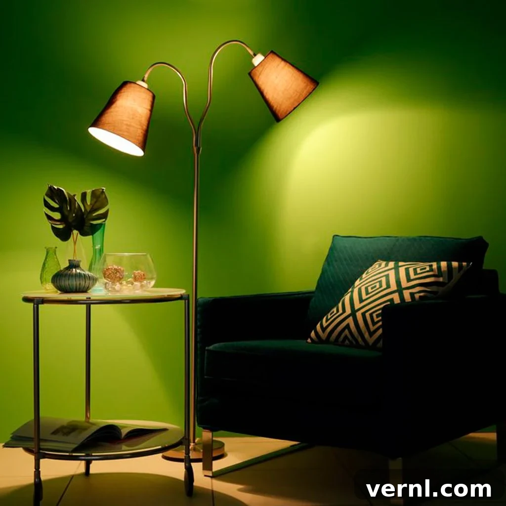5 Paint Colors That Secretly Make Your Home Look Filthy 6 A vibrant green wall adds a touch of nature and depth to interior design