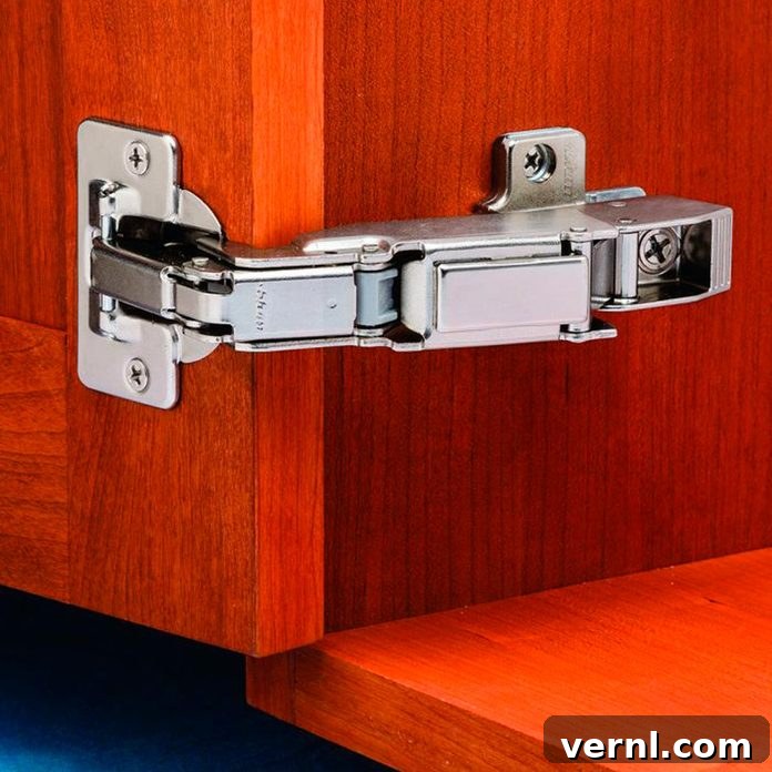 Concealed Hinges: The Ultimate Guide 4 Inset hinge: The cabinet door sits entirely within the cabinet frame, perfectly flush with the outer face of the cabinet and framed by the visible cabinet box.