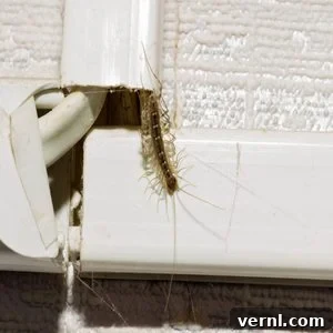 Banishing House Centipedes for Good 4 Centipede hiding under a leaf