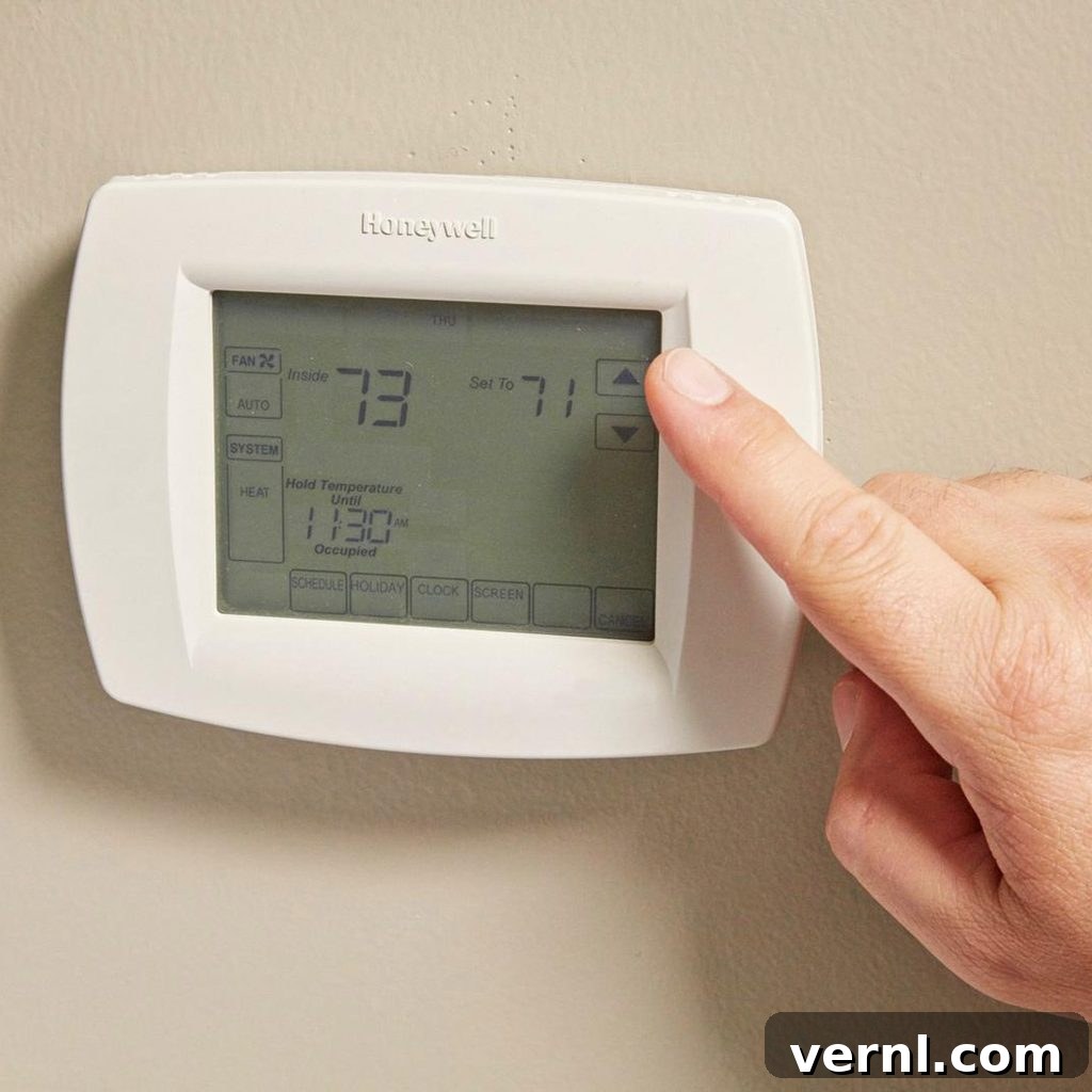 setting thermostat in home