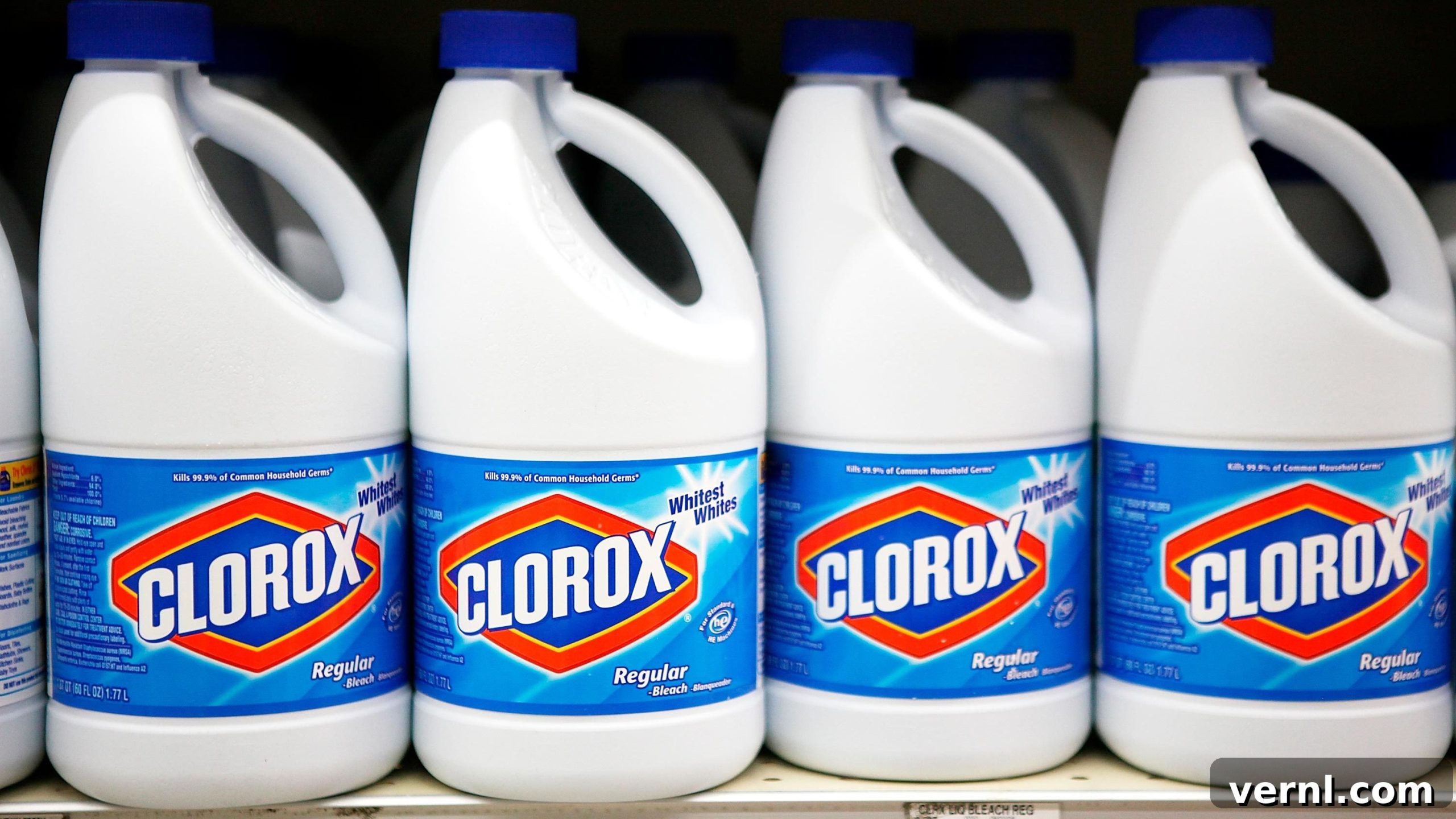 Unlocking Clorox's Germ Killing Mastery 2 bottles of Clorox on a shelf in a grocery store