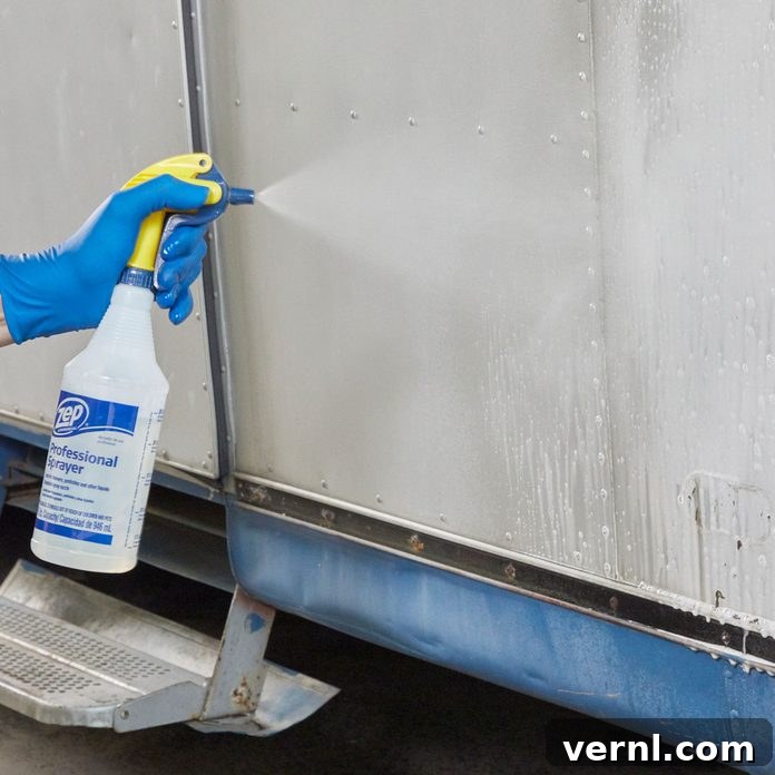 The Camper's Grand Comeback: From Junk to Jewel 5 prep aluminum for paint