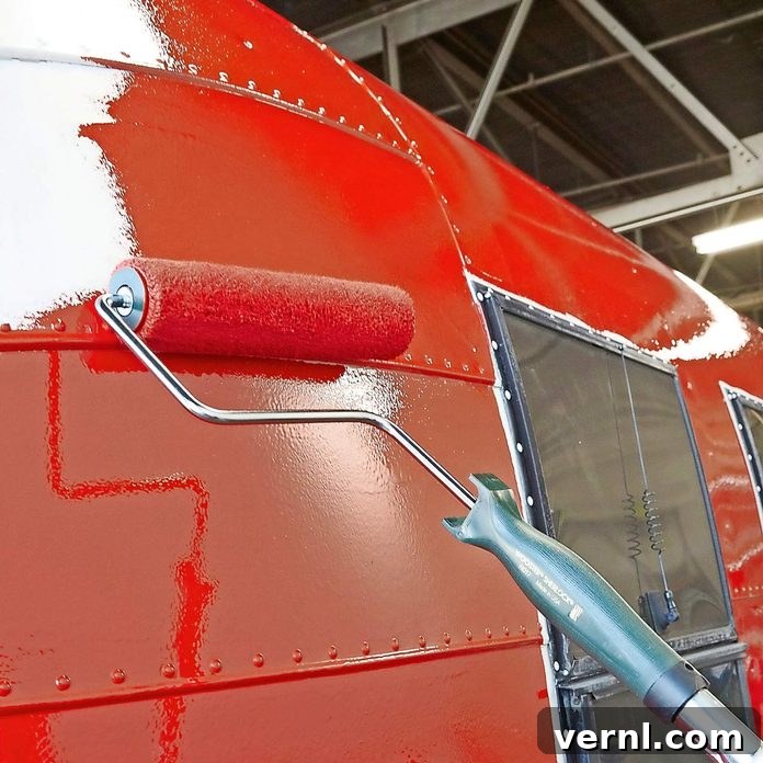 The Camper's Grand Comeback: From Junk to Jewel 8 roller exterior camper paint
