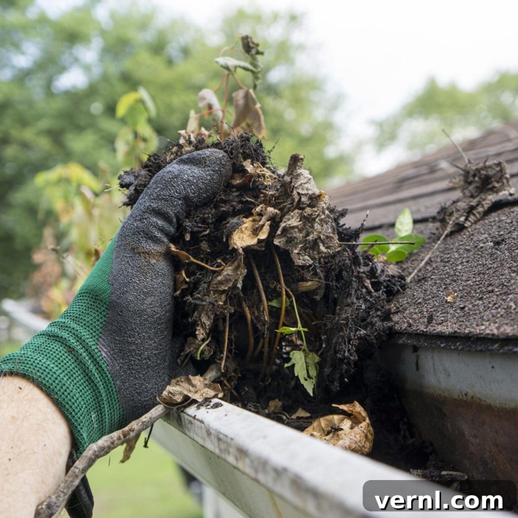 Clean gutters are essential for diverting water away from the foundation and preventing basement leaks.