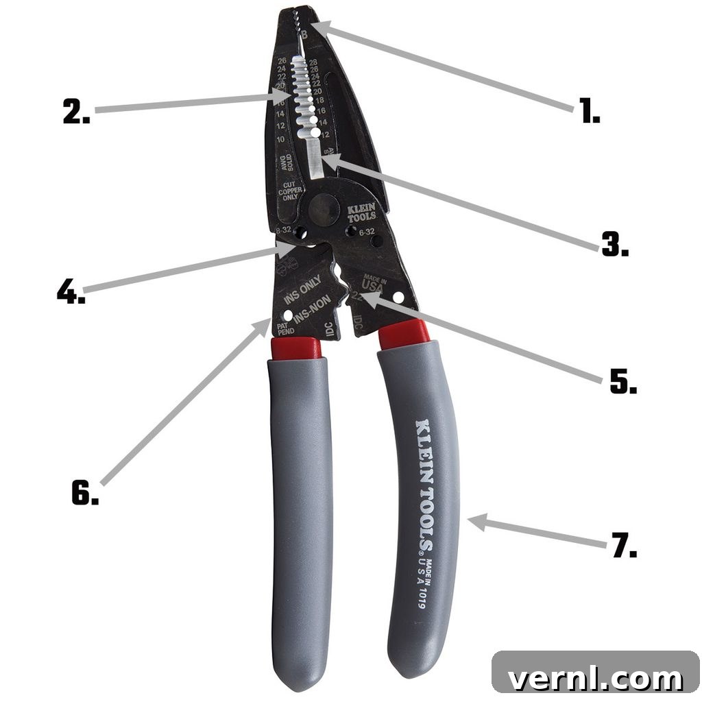 Wire stripper Wire stripper with labeled parts | Construction Pro Tips