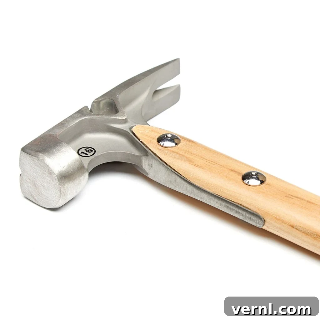 Hammer with a strike guard A hammer with a steel strike-guard | Construction Pro Tips