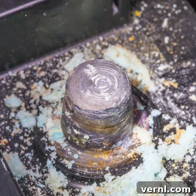 Corroded car battery terminal