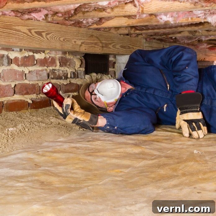 Crawlspace Essentials: Your Guide to the Underside of Your Home 2 Man Inspecting For Termites In Crawl Space