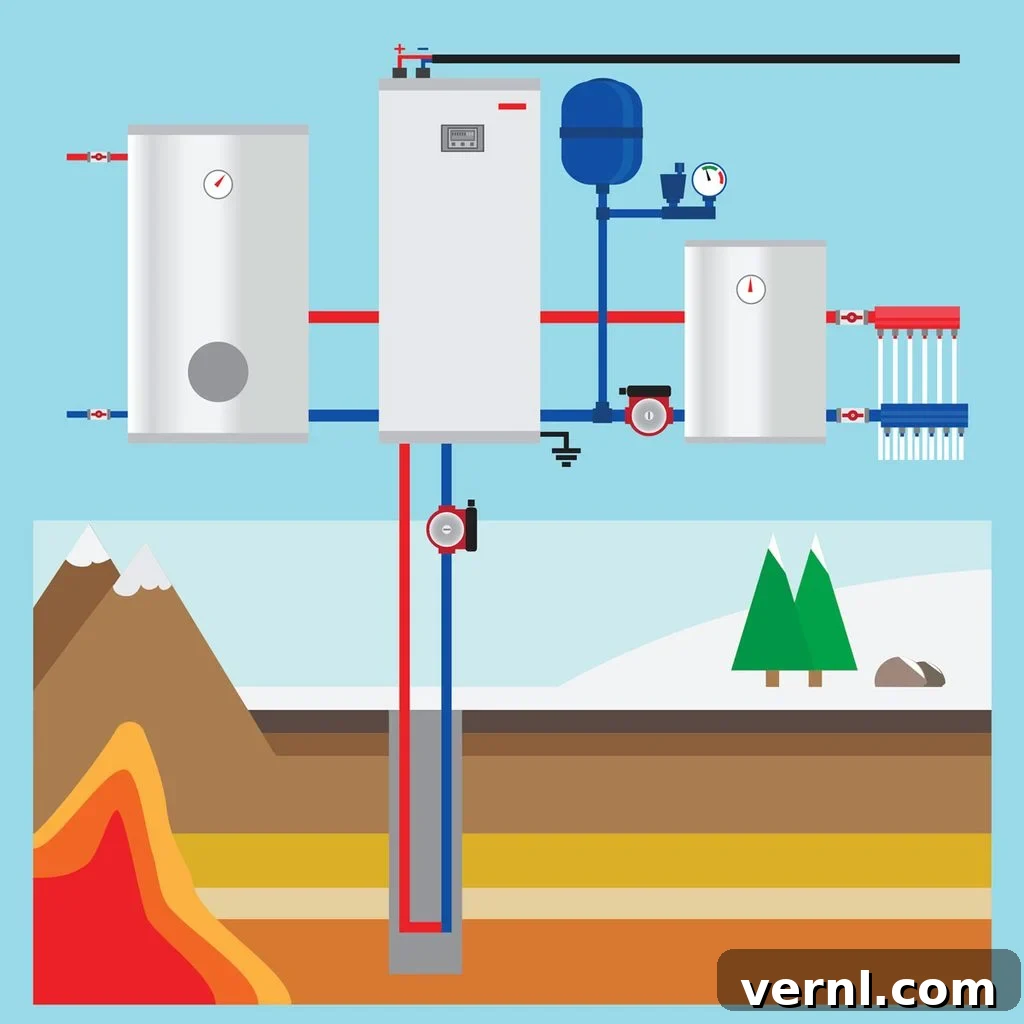 Geothermal heat pump system components