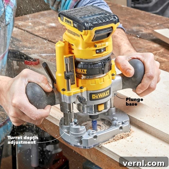 Best Cordless Routers: Freedom and Power at Your Fingertips 5 Plunge Base