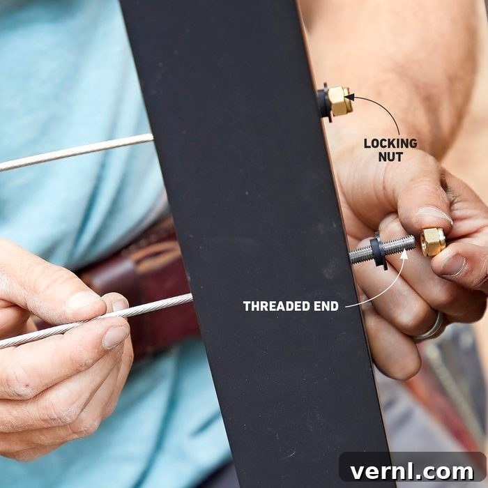 Unlock Your Outdoor Living: A Deck Building Guide 10 Feed the Cable