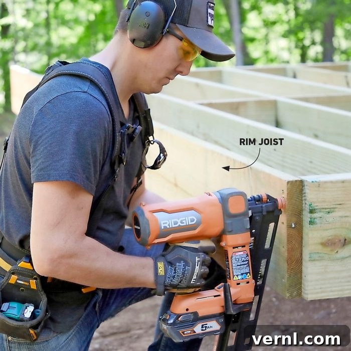 Unlock Your Outdoor Living: A Deck Building Guide 5 Installing the rim joist