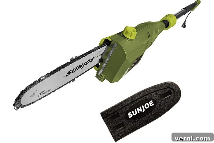 Your Essential Guide to Tree Pruning Tools 4 Sun Joe Electric Pole Chain Saw