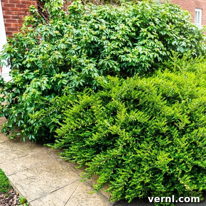 Overgrown bushes near the house