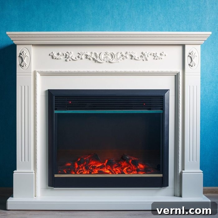 Electric or Gas Fireplace? Making the Right Choice for Your Home 2 Black Electric Fireplace in a modern living room setting, creating a cozy atmosphere.