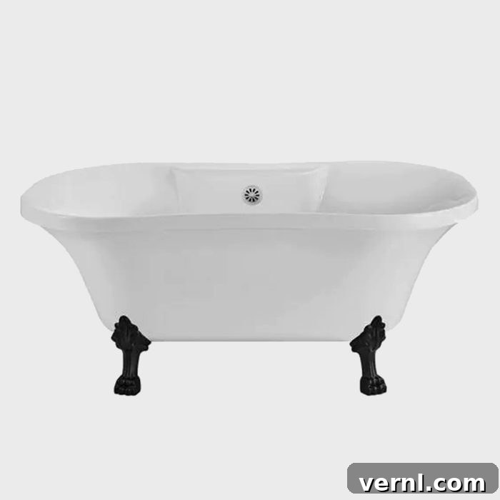 Clawfoot Tubs: A Comprehensive Guide 3 Standard 60 In Acrylic Tub