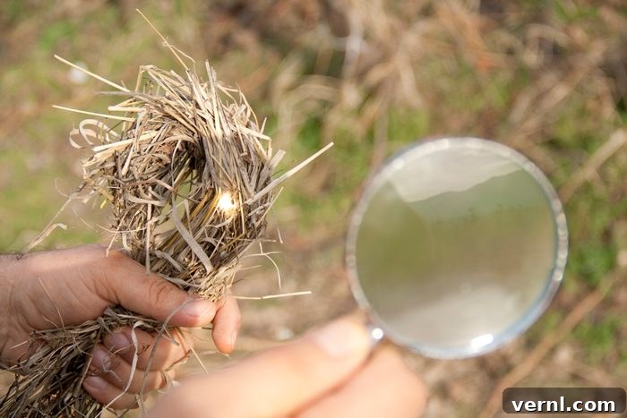 starting a fire with a magnifying glass