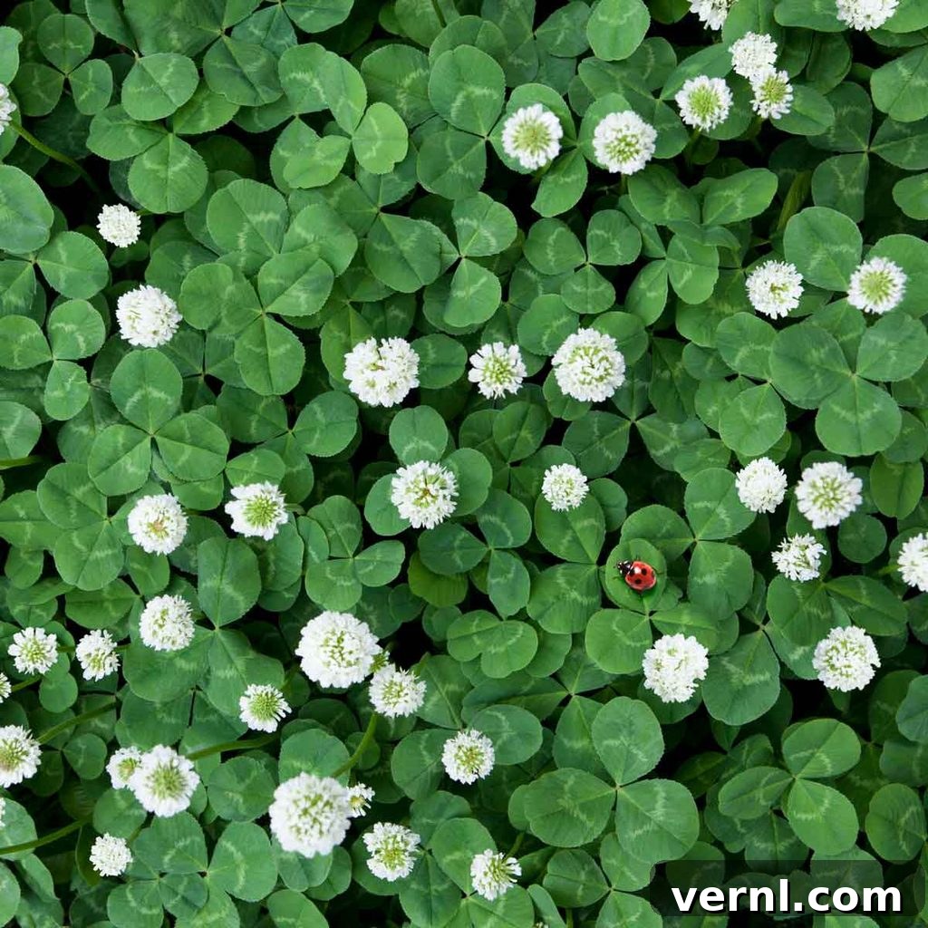 Winterize Your Lawn: The Essential Guide for a Healthy Spring 10 a small patch of clover leaves and blossoms
