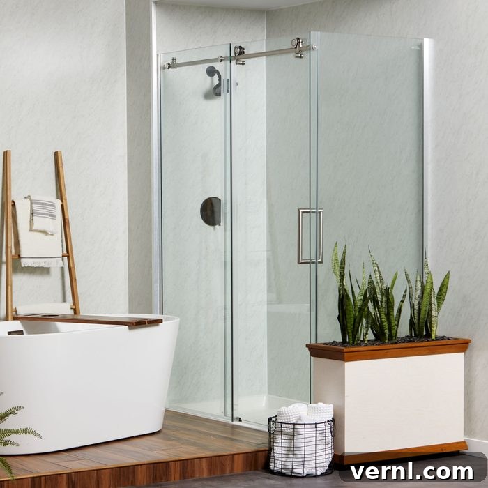 Transform Your Bathroom into a Spa Oasis 2 Luxurious spa-style shower with natural light and modern design, featuring a rain shower head and glass enclosure.