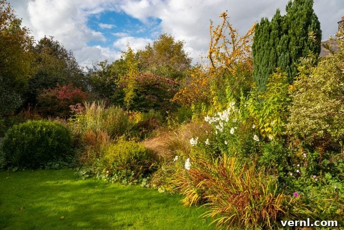 Seasonal DIY Lawn Care: Your Year-Round Yard Guide 5 Lush lawn and garden during the fall season.