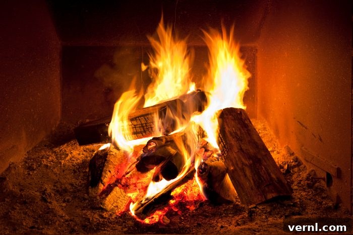 Winter Warmth: Planning Your Firewood Supply 2 Fireplace flames in winter