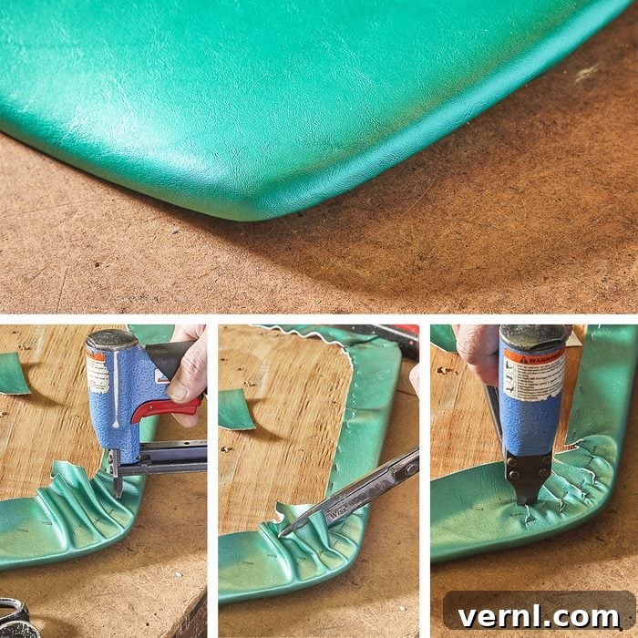 Revive Your Sofa Cushions and Covers 4 Upholstery Pleating steps