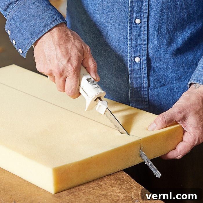 Revive Your Sofa Cushions and Covers 7 Electric Bread Knife Cutting Foam for upholstering