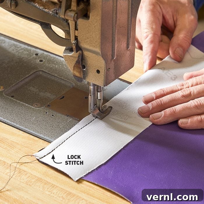 Revive Your Sofa Cushions and Covers 10 creating a lock stitch for upholstery