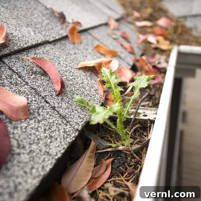 Mastering Home Inspection: A Pro's Guide to Tools and Key Insights 7 Rain Gutter Full Of Leaves And Debris