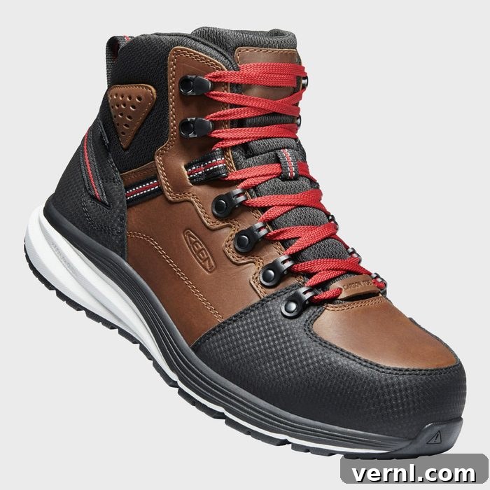 Keen Utility Red Hook Boots closeup