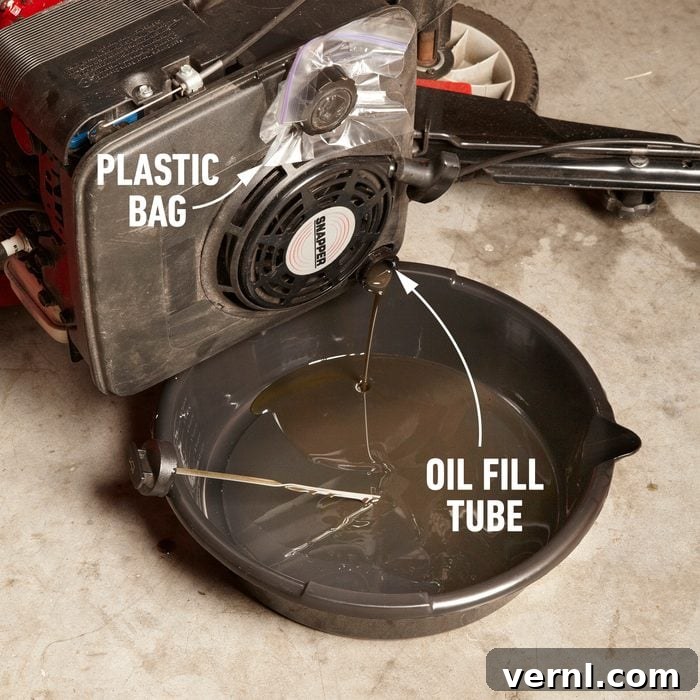 Evergreen Engines: The All-Season Maintenance Masterclass 16 Gardener Pouring Petrol Into Lawn Mower, Surface Level View